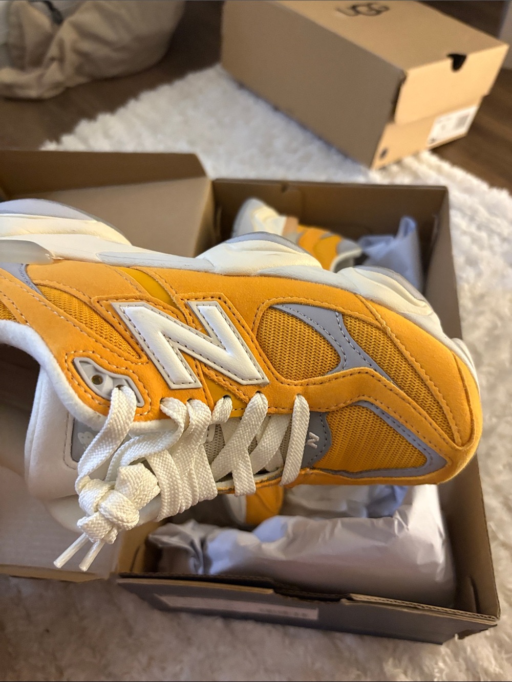 New Balance Orange and Gray Chunky Dad Sneakers - Picture 4 of 13